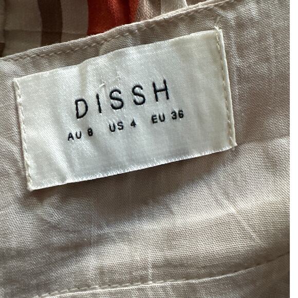 DISSH Stevie Linen Blend Striped Halter Dress 4 - Picture 8 of 10